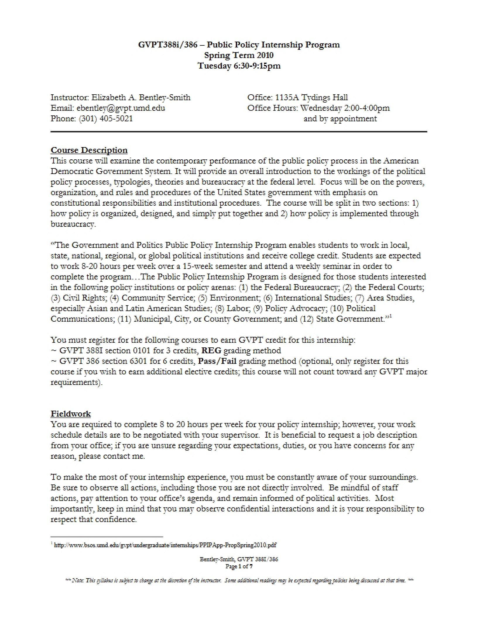GVPT 388I Academic Outline