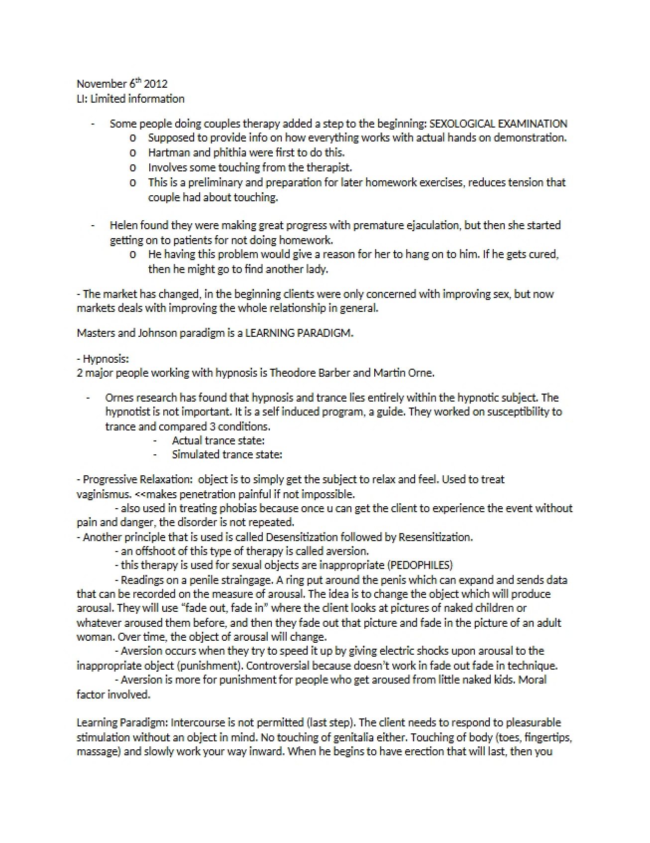Information Limitations