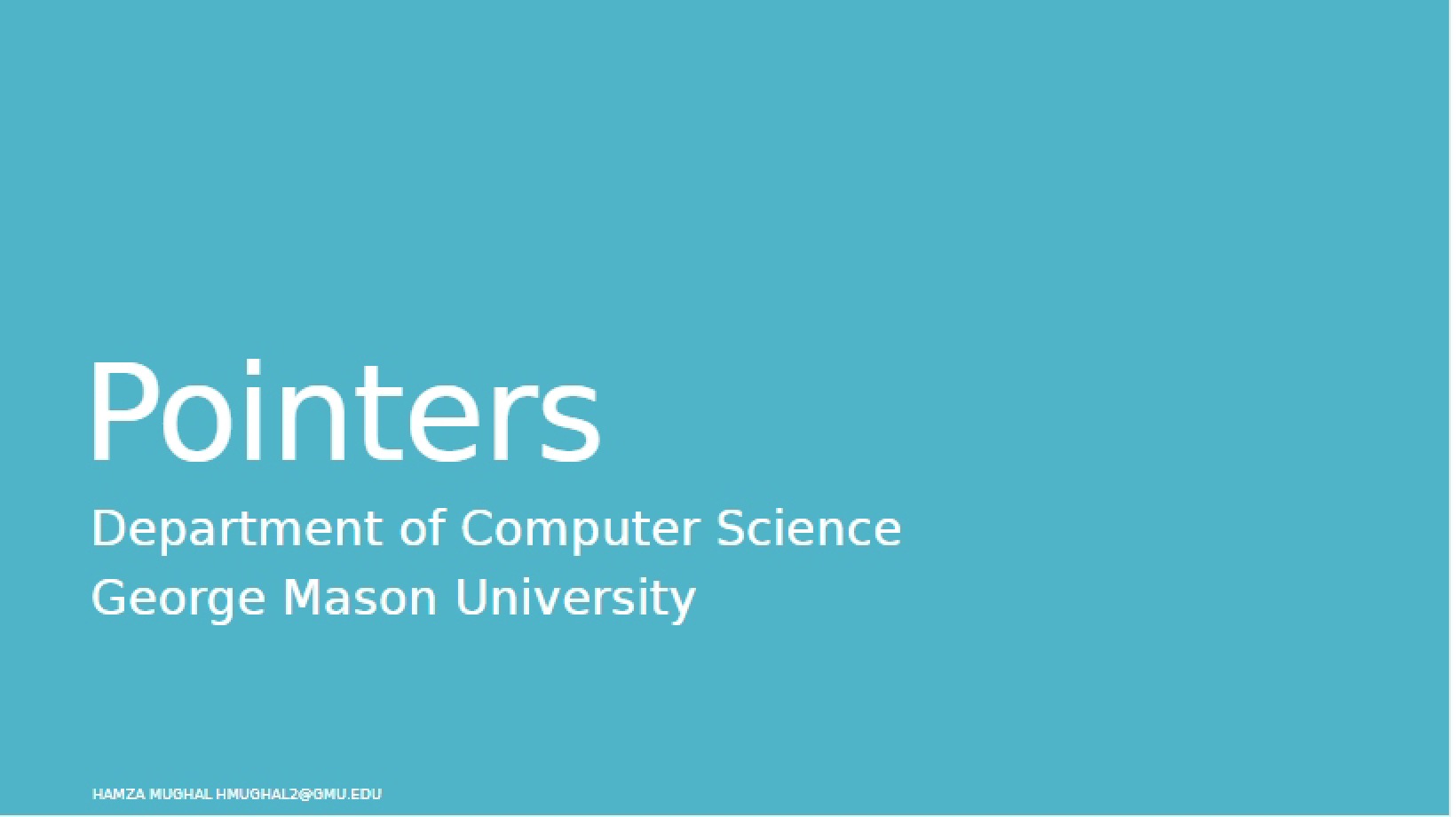 Understanding Pointers
