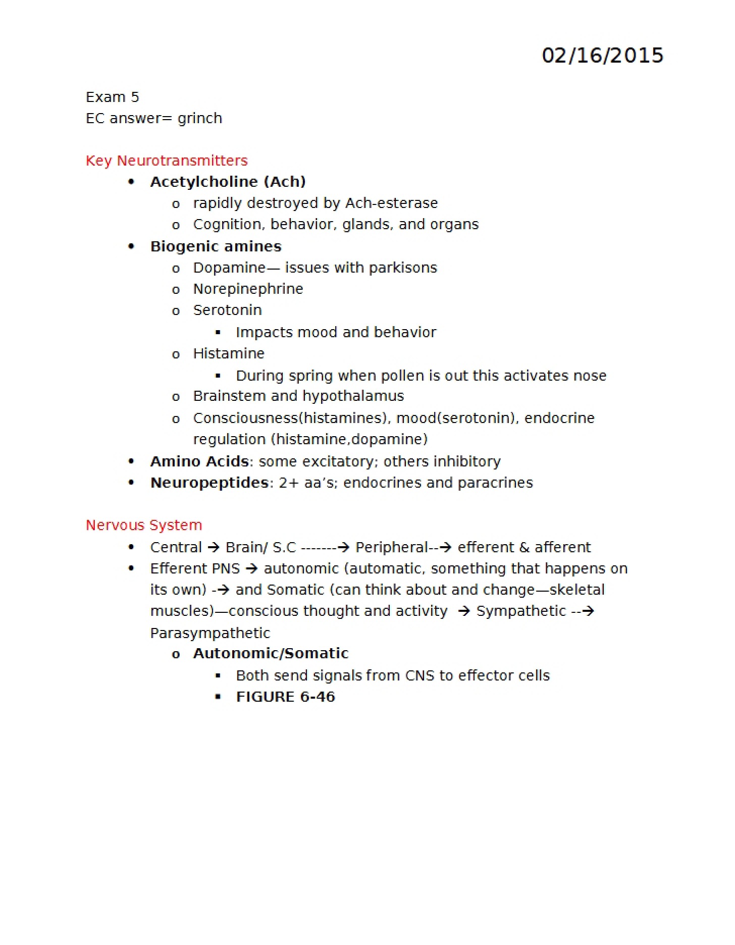 Exam Five