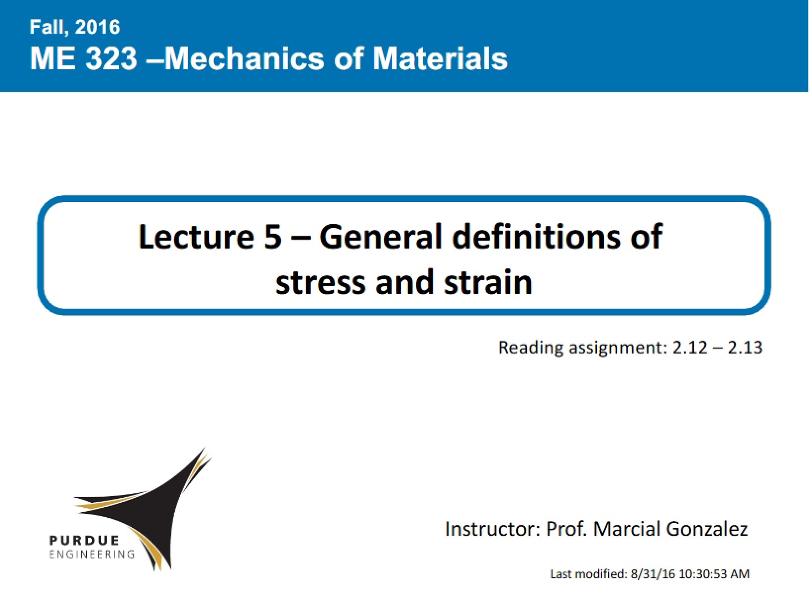 Lecture Five Materials