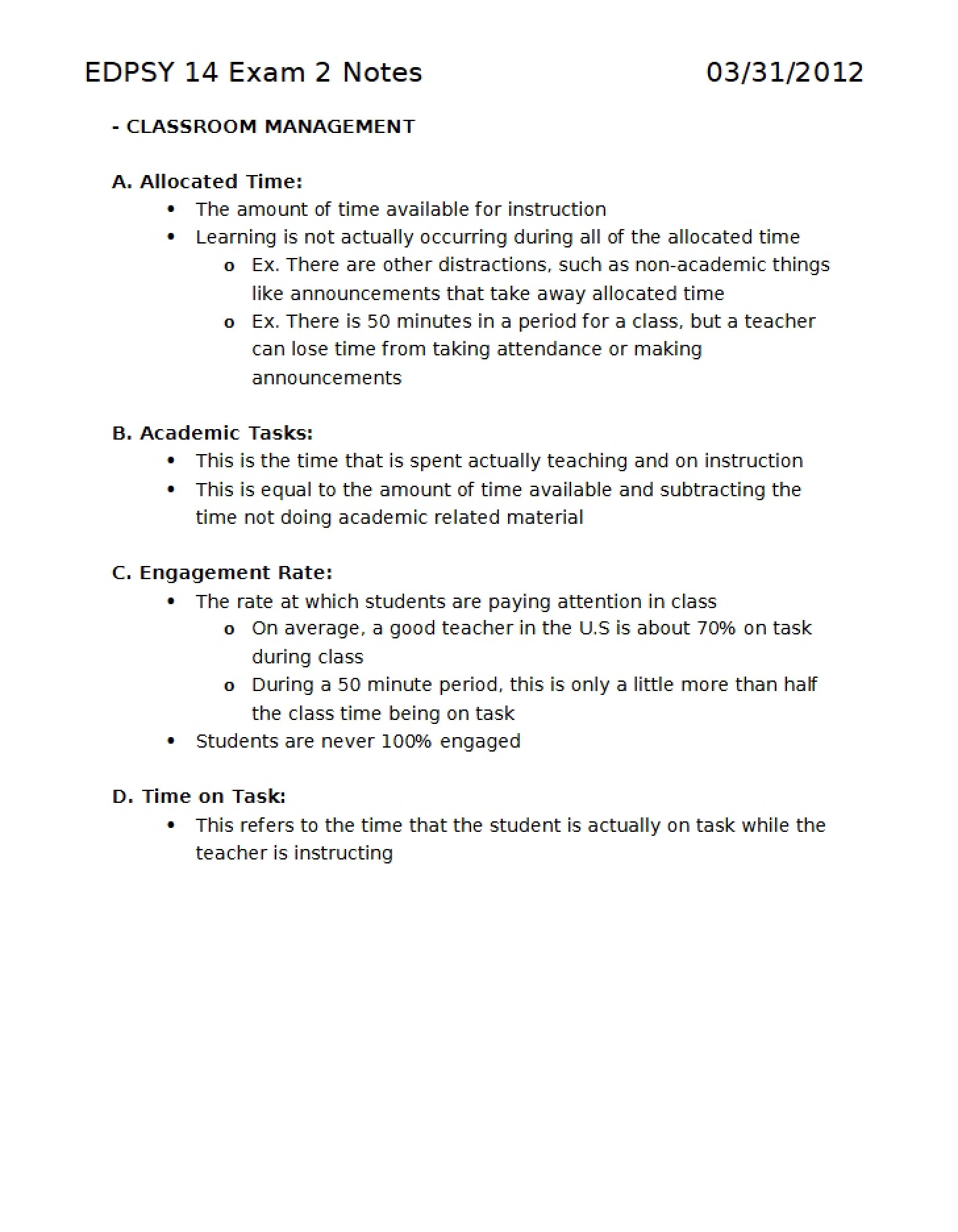 Second Examination