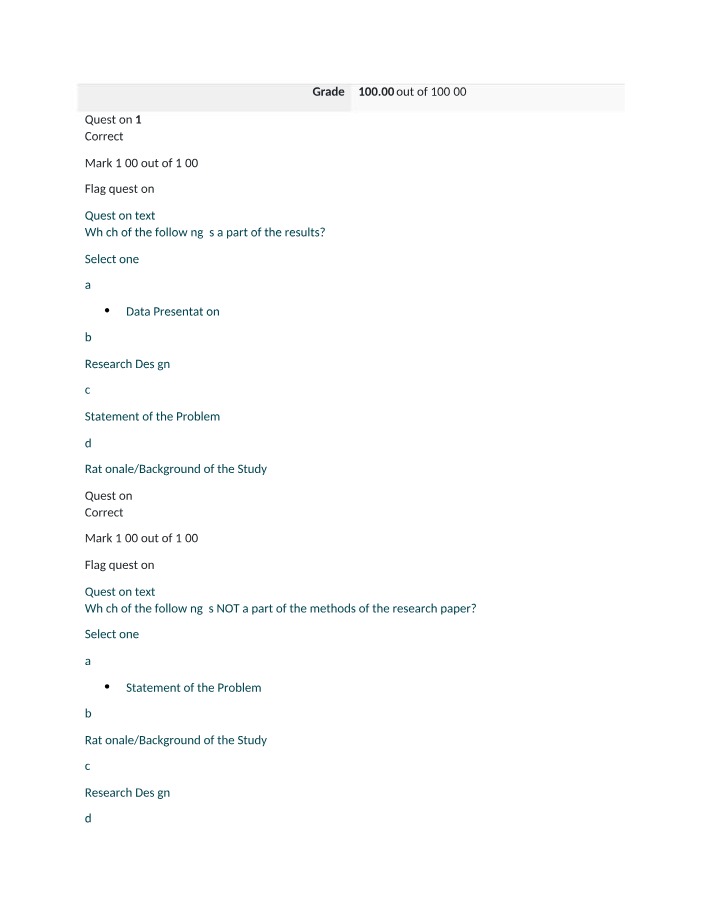 Methods, Results, and Discussions in Research Papers