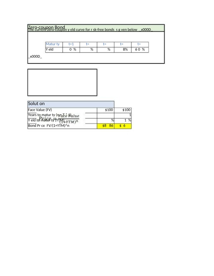 Week 01 Debt Valuation Workbook Solutions - FINS2615