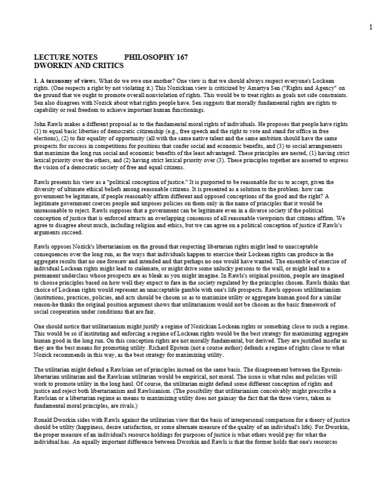 Ronald Dworkin and Critical Responses