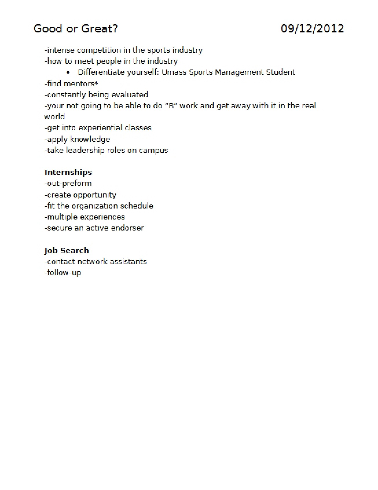 Sport Management Lecture Note