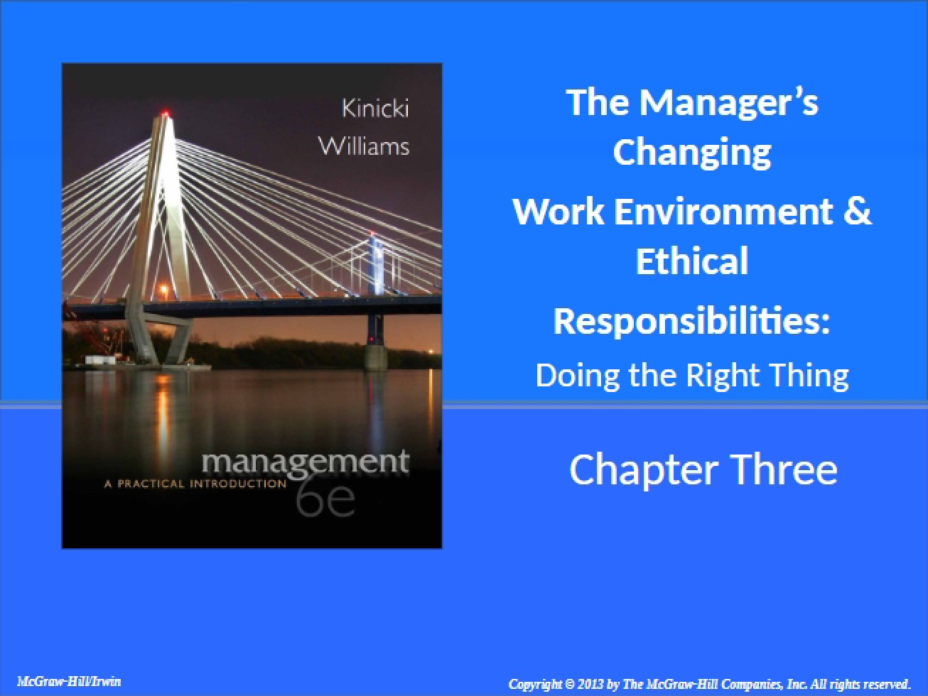 Ethical Responsibilities and Work Environment (Chapter 3)