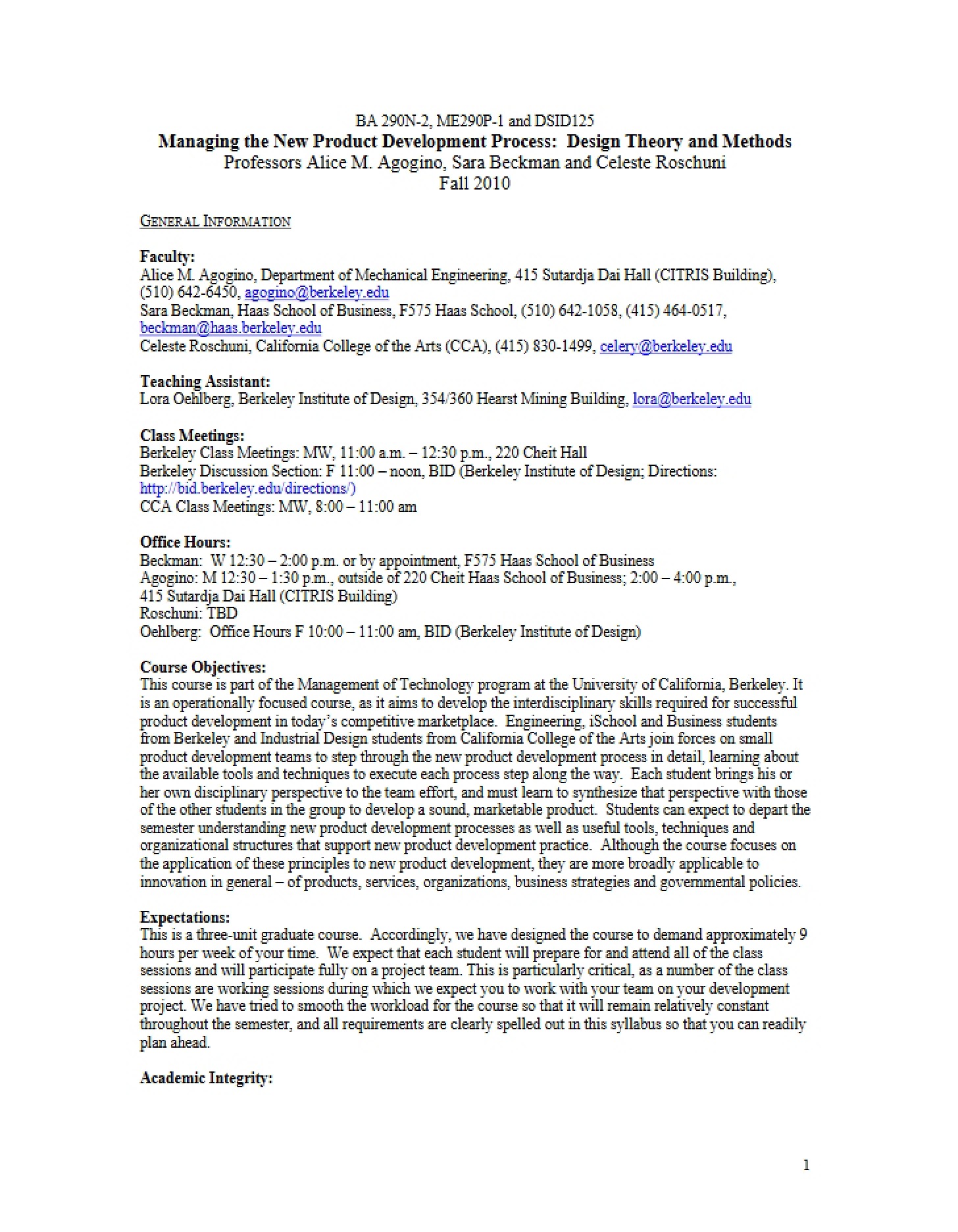 Syllabus Overview