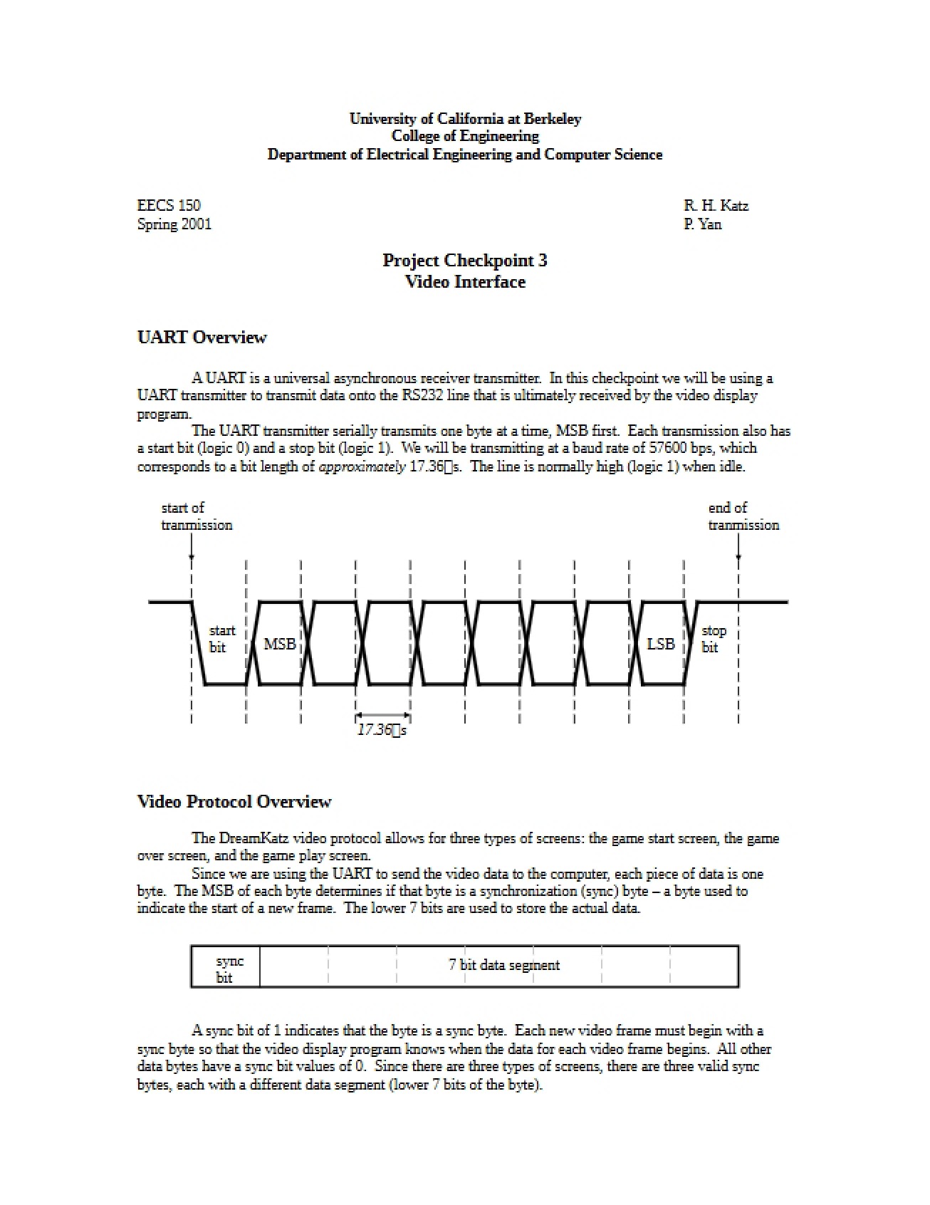 Video Interface Project Checkpoint 3