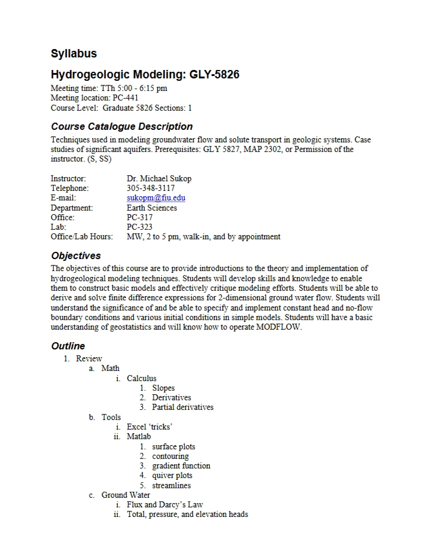Chemistry Within Hydrogeological Systems