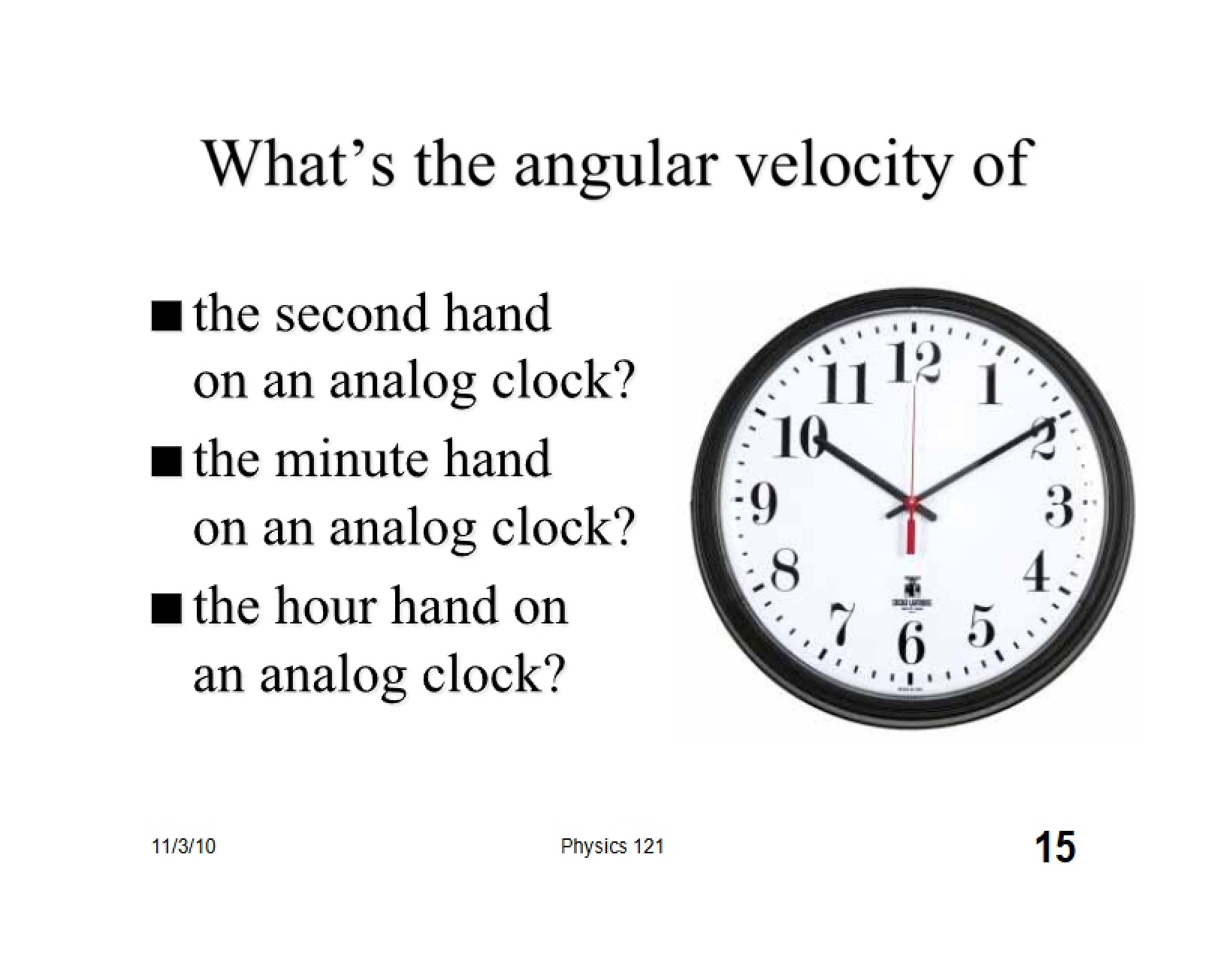 Velocity Angular
