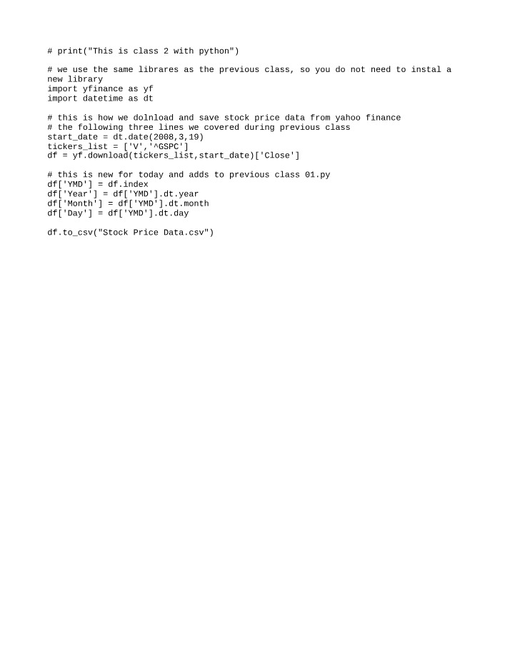 Python yfinance - Downloading and Saving Stock Price Data