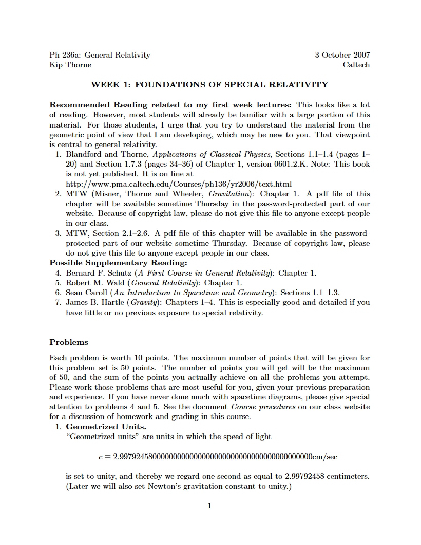 Special Relativity Foundations