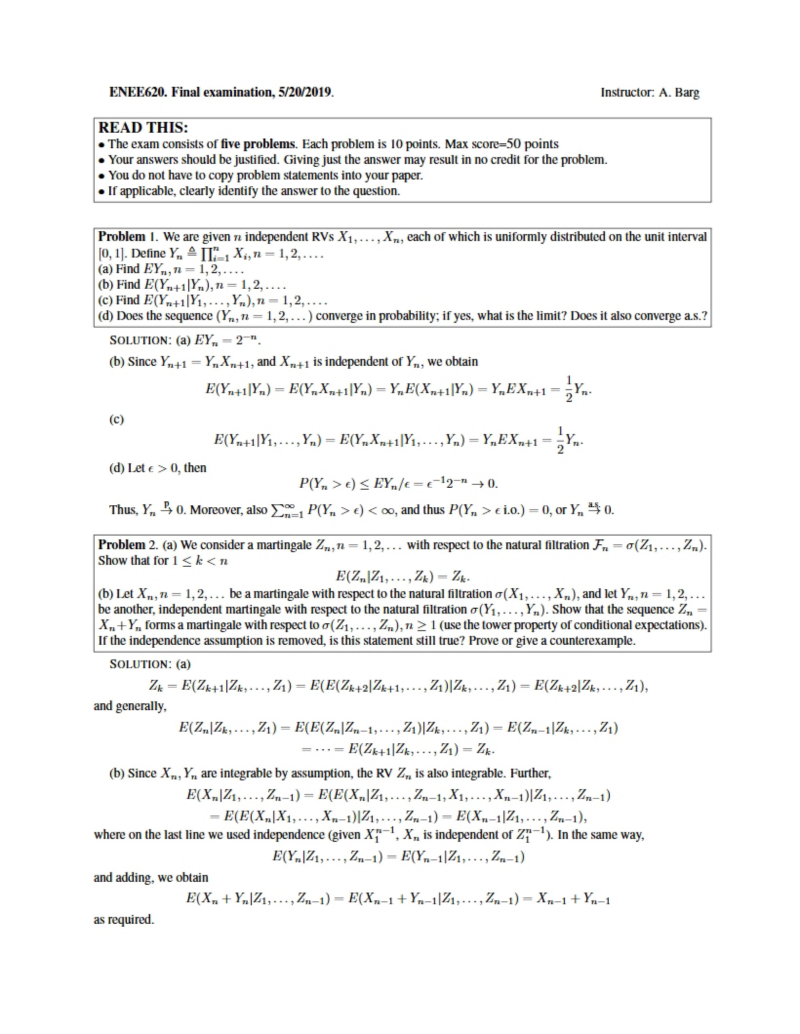 Examination Final