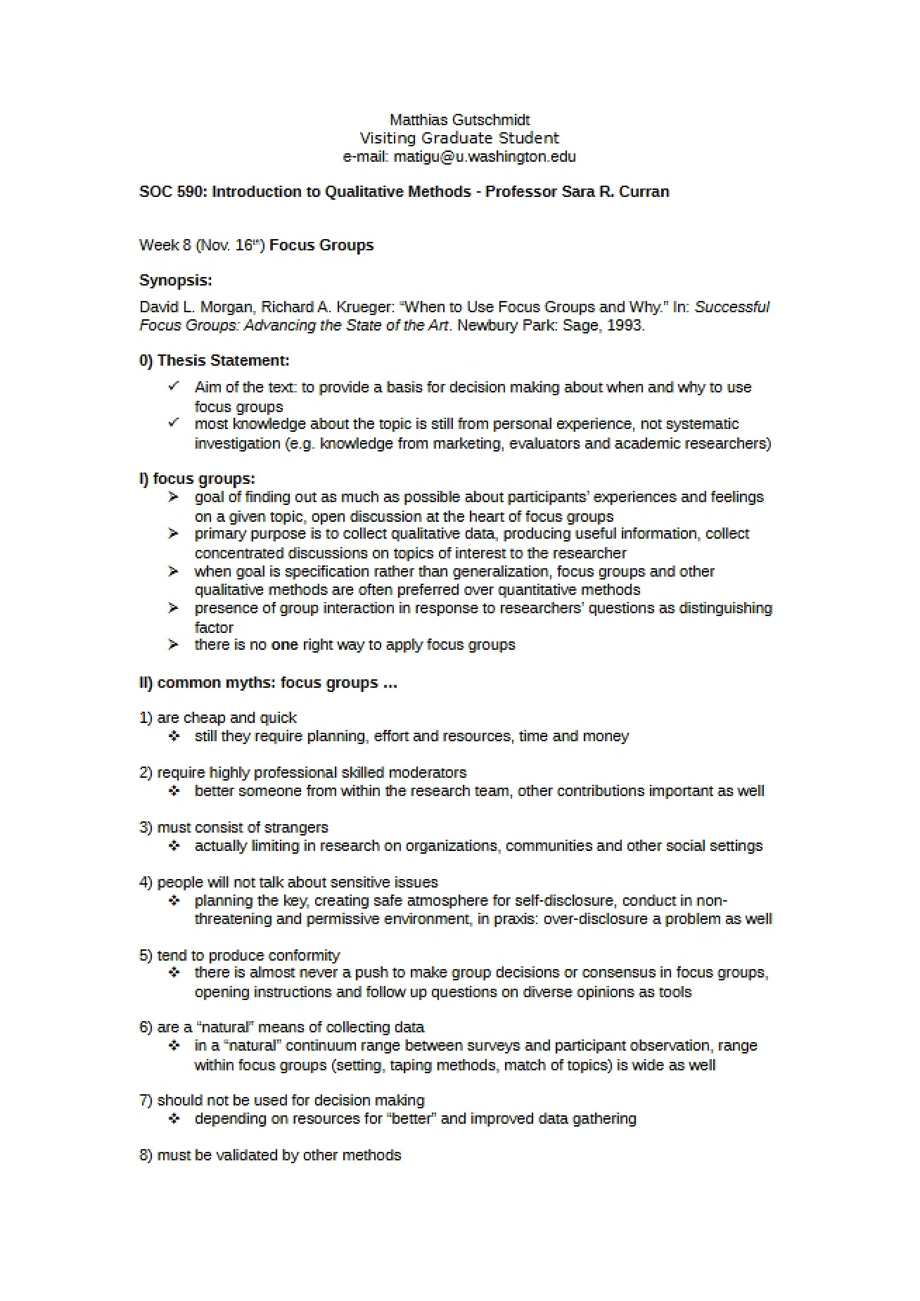 Notes for Review