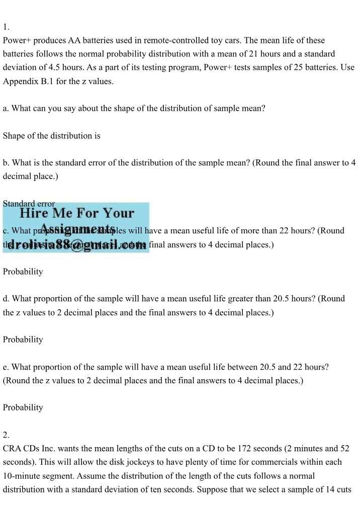 AA Battery Distribution and Probability