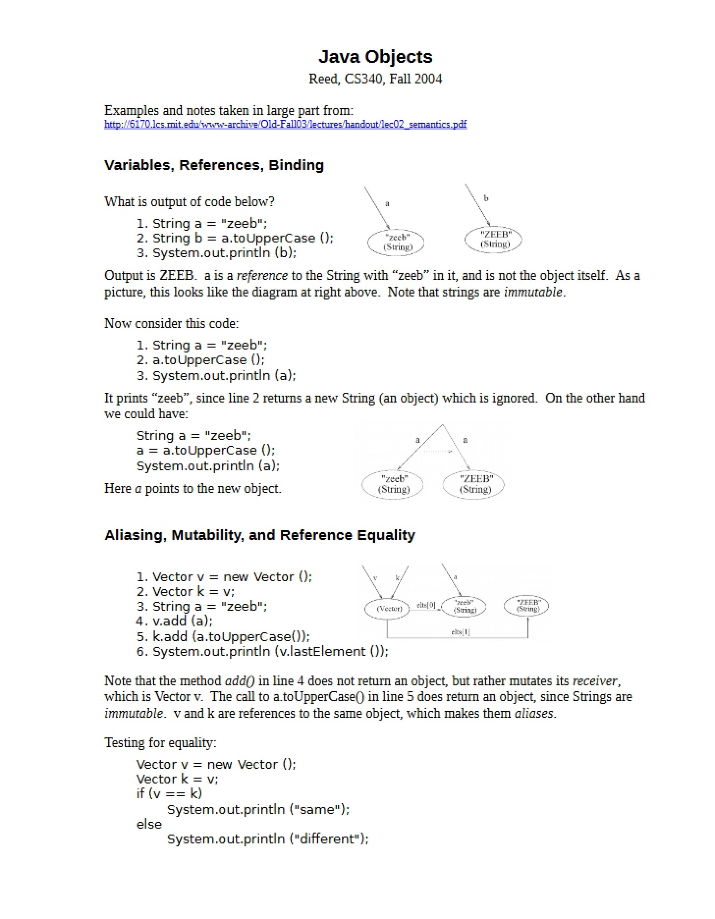 Objects in Java
