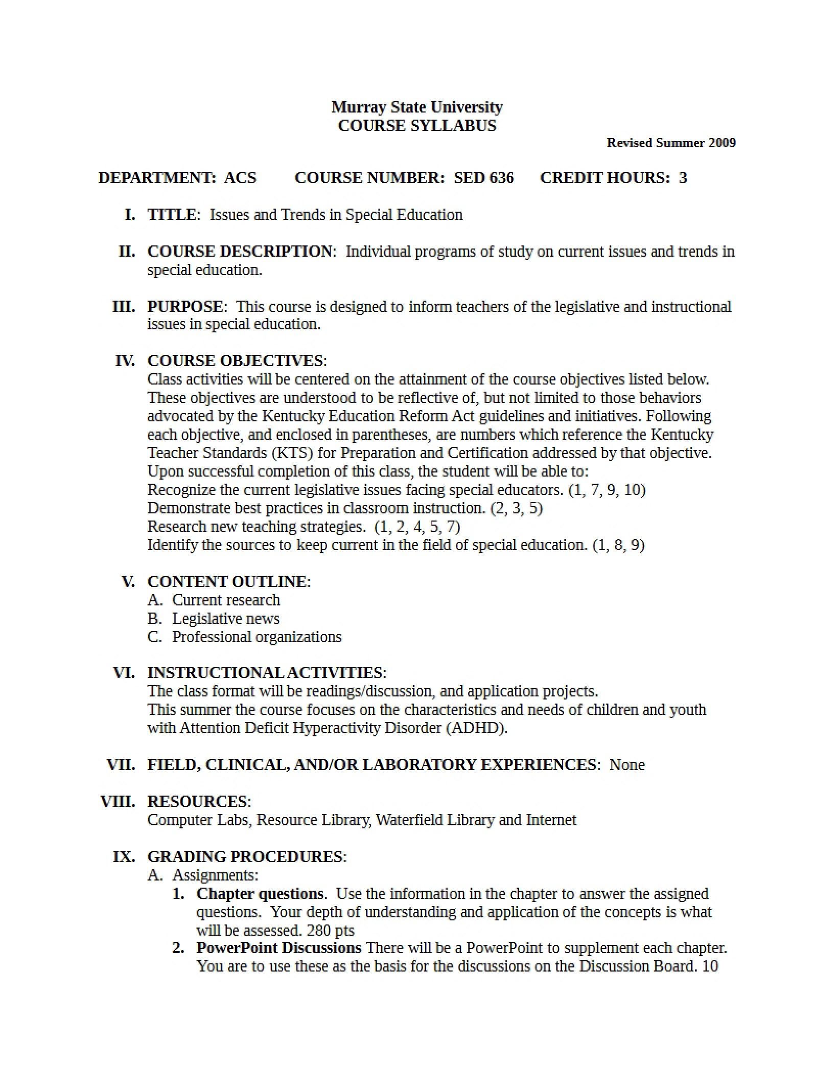 Syllabus