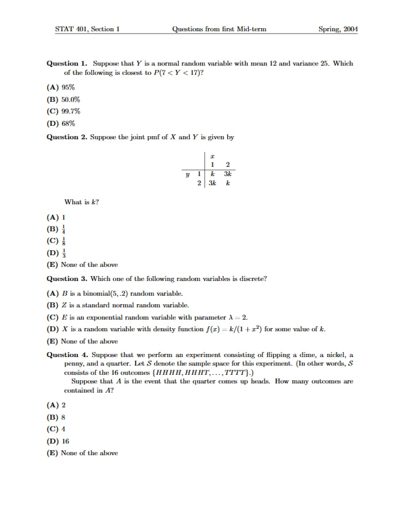 Experimental Methods Lecture Notes