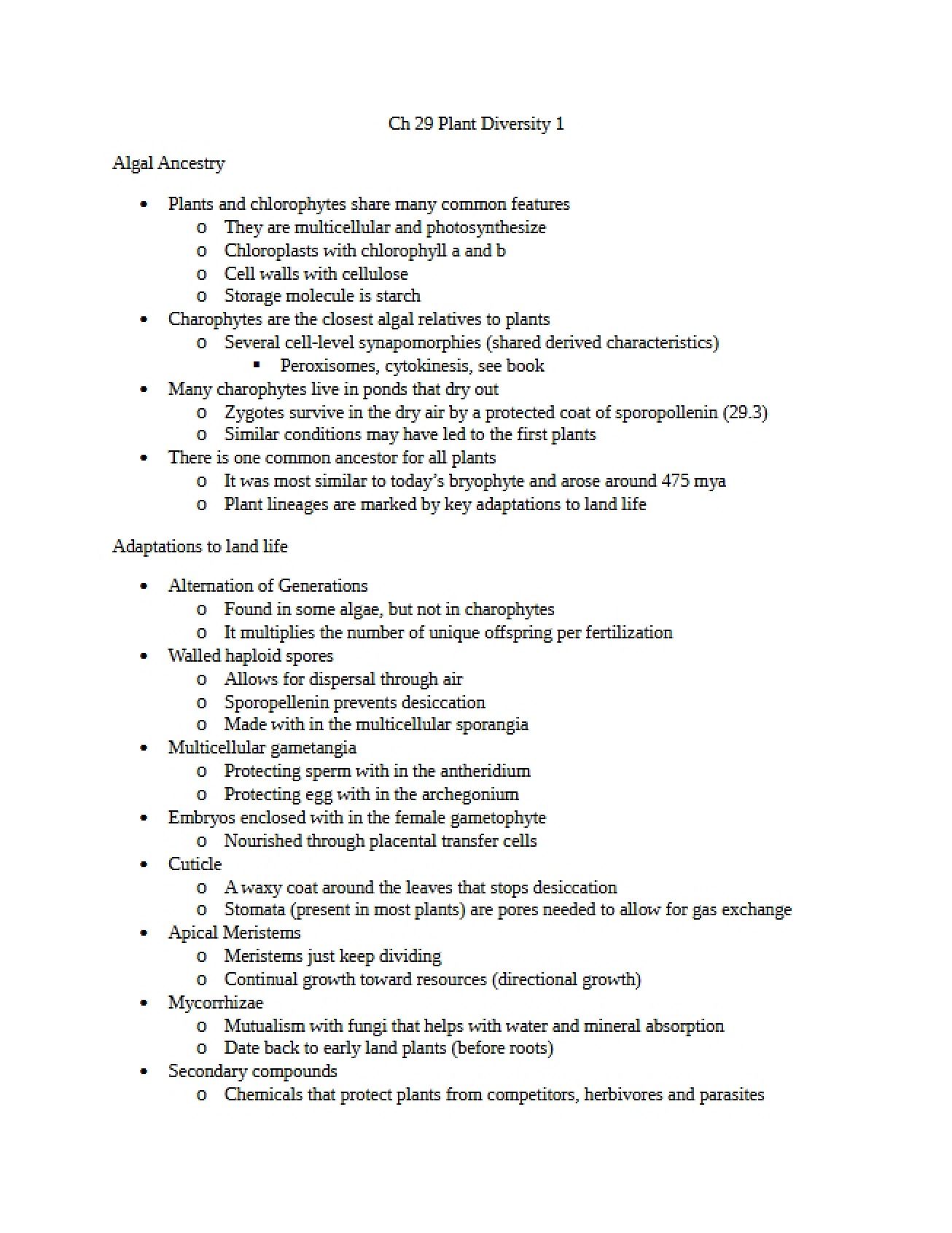 Overview of the Twenty-Ninth Chapter of Introductory Biology II