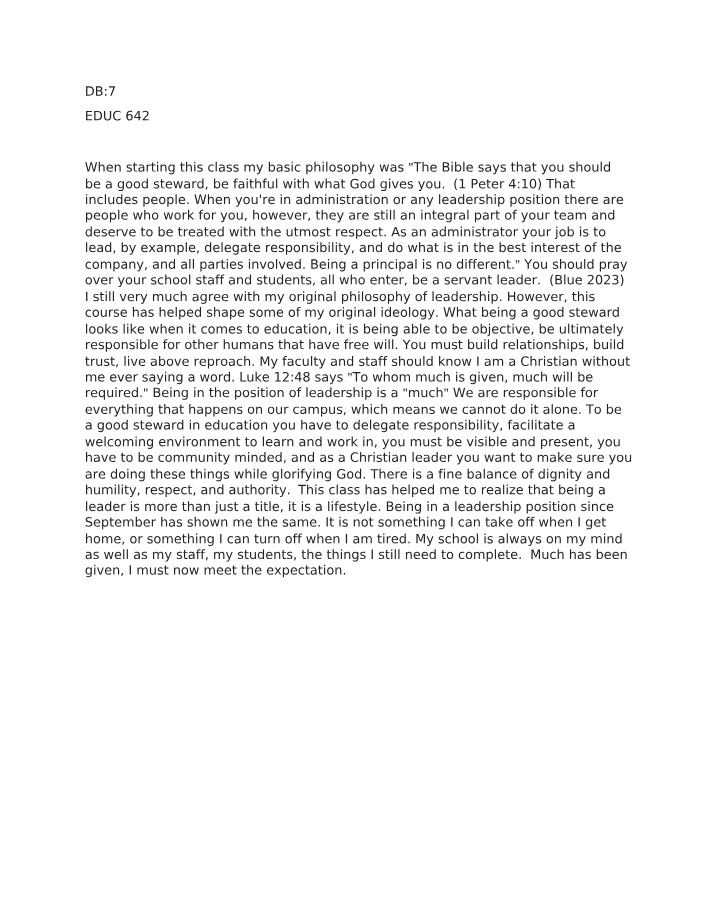 EDUMISC Discussion Board 7