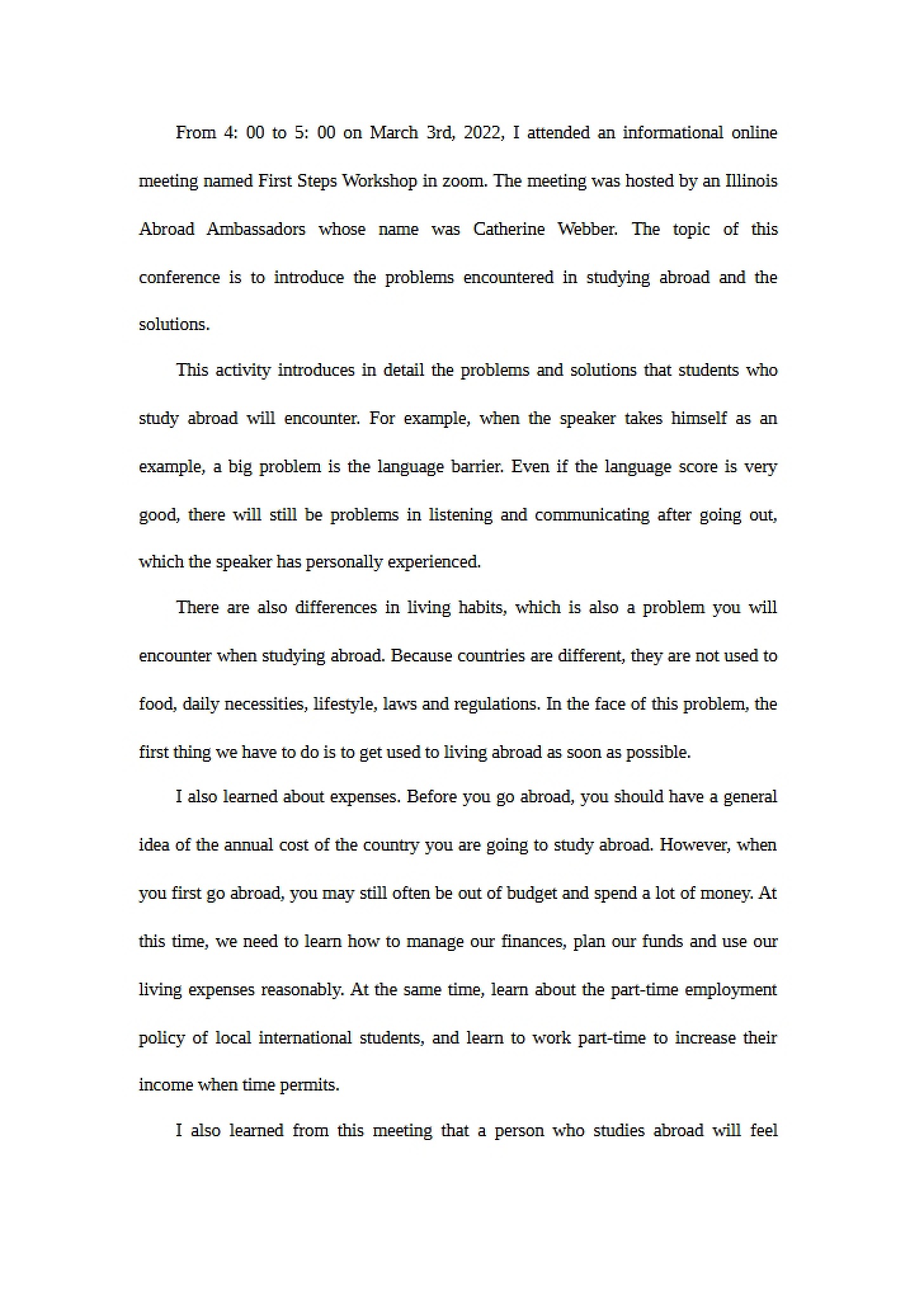 First Reflection Paper for GS
