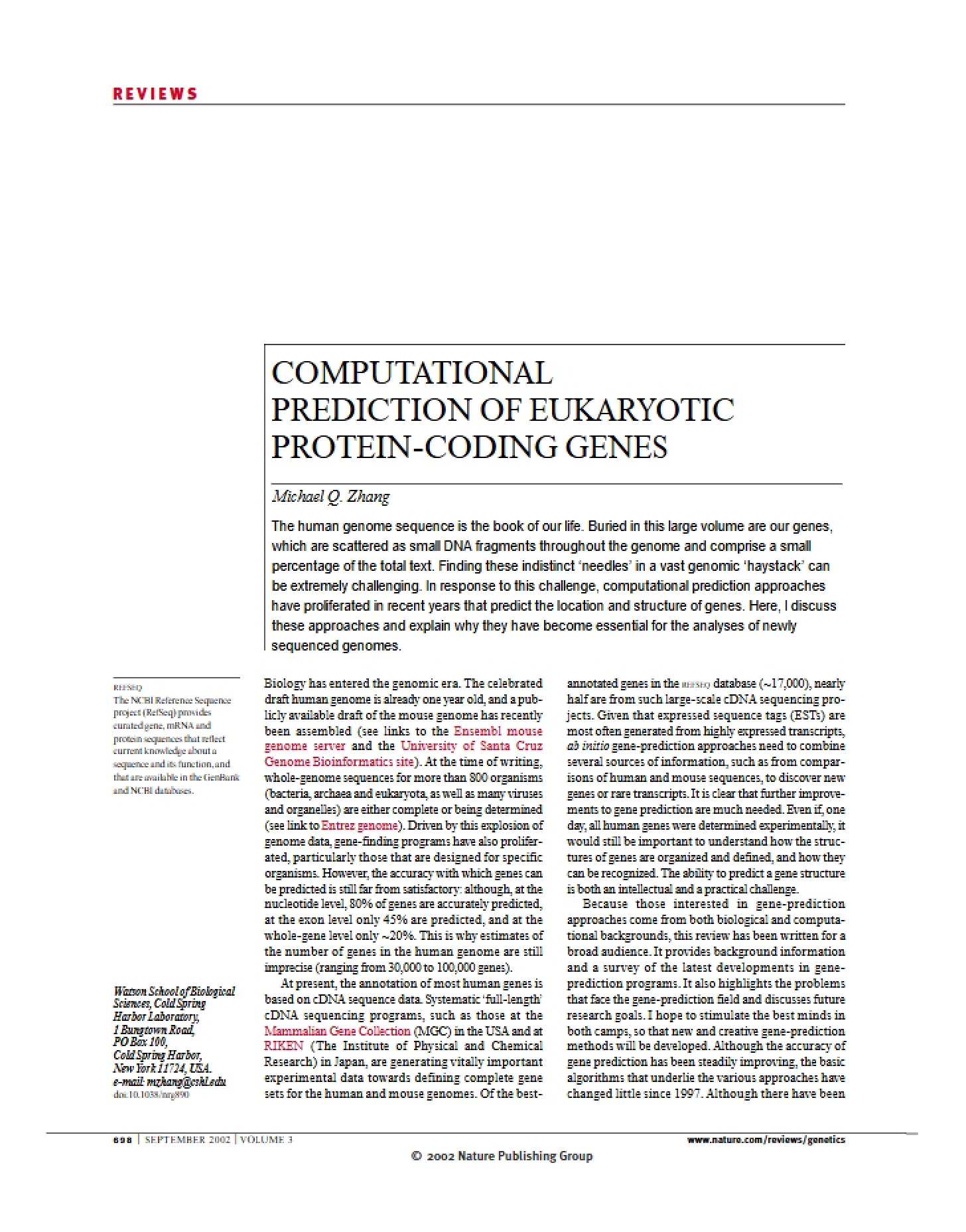 Gene Coding Mechanisms