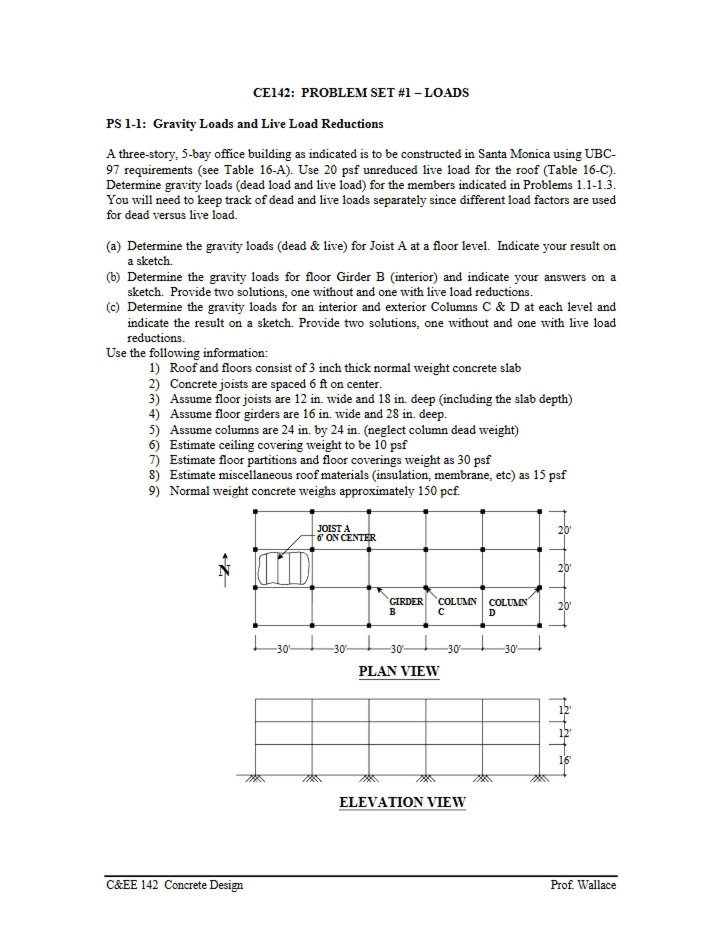 Loads Problem Set One