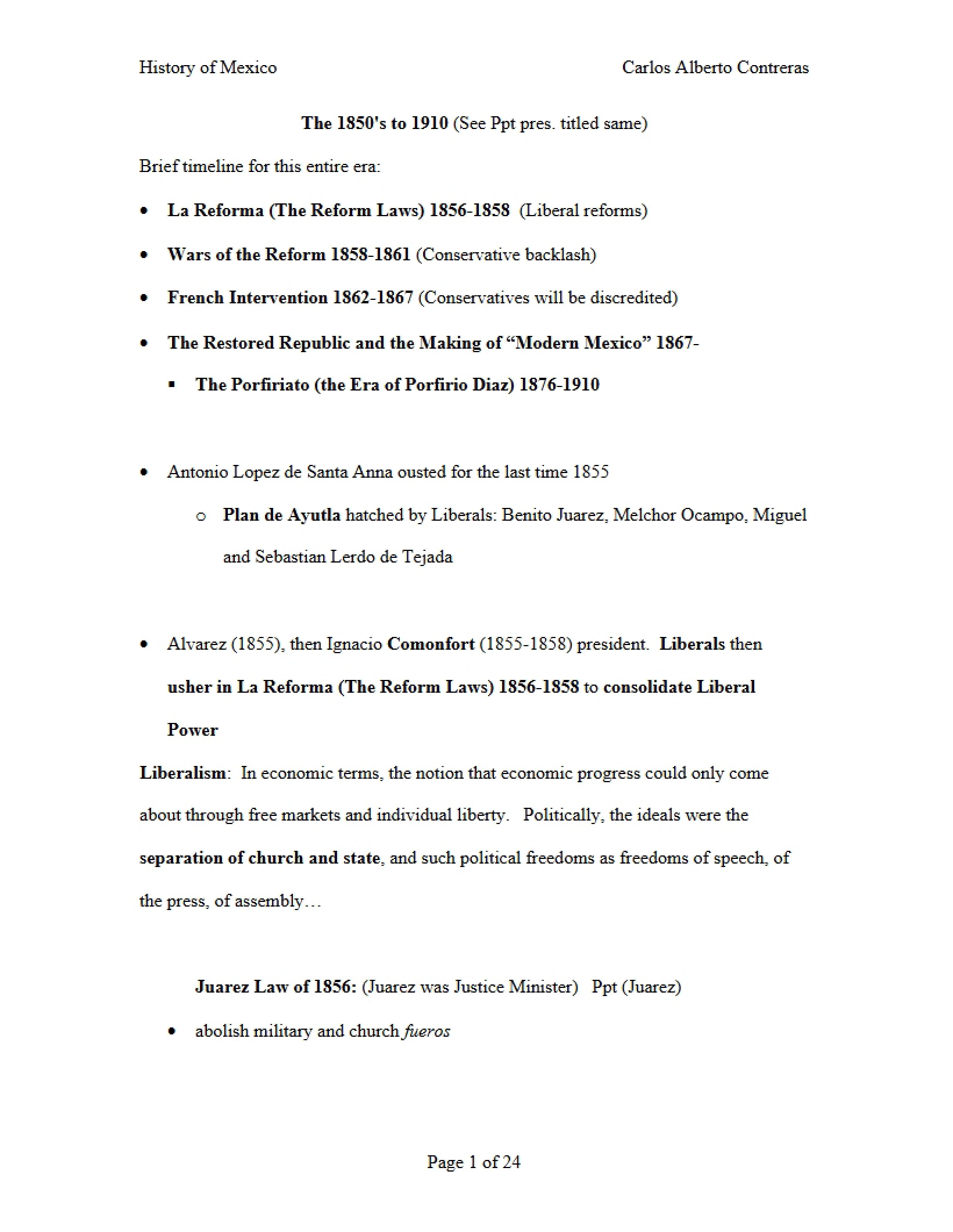 1850s through 1910 History