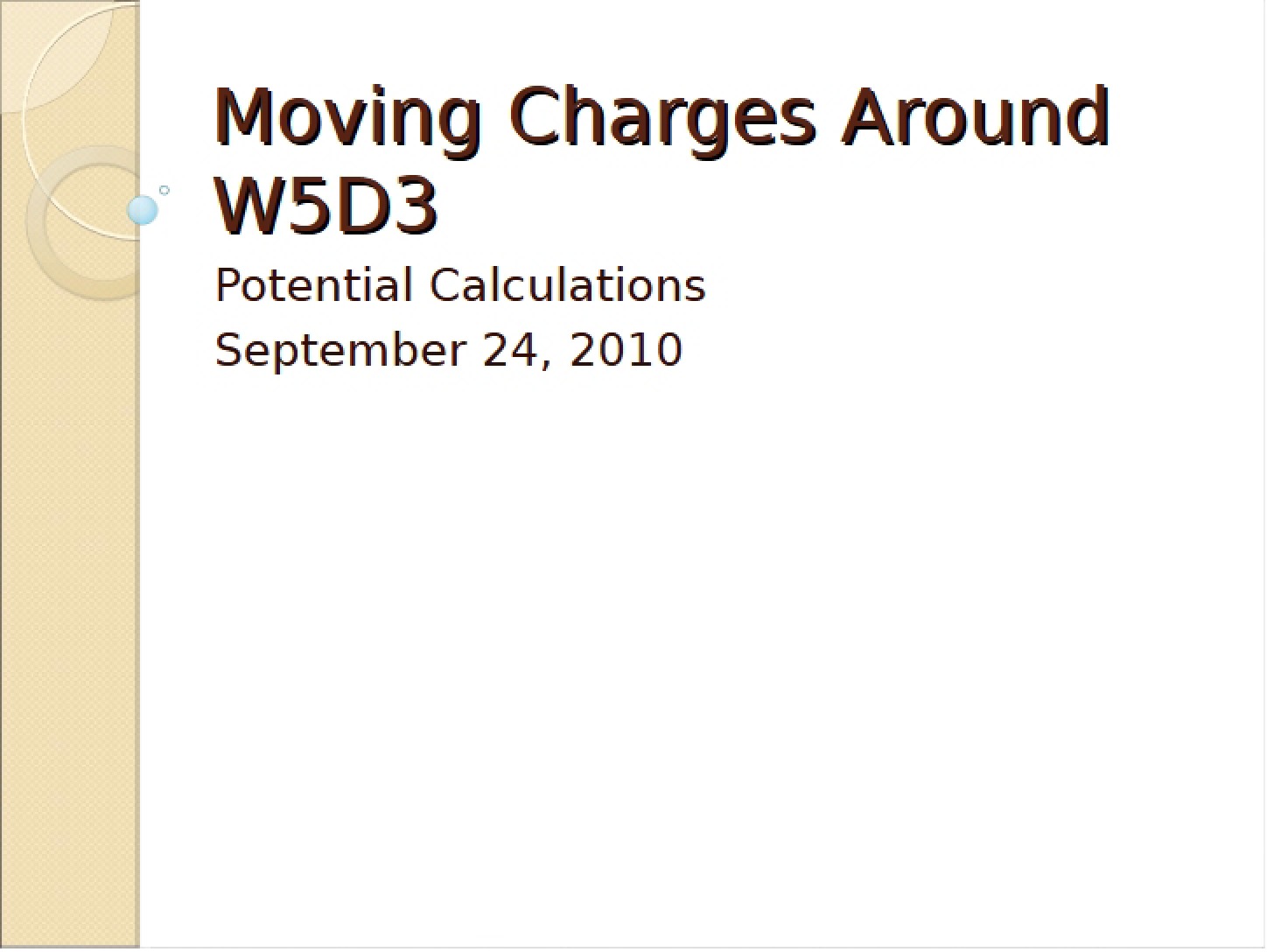 Charge Movement