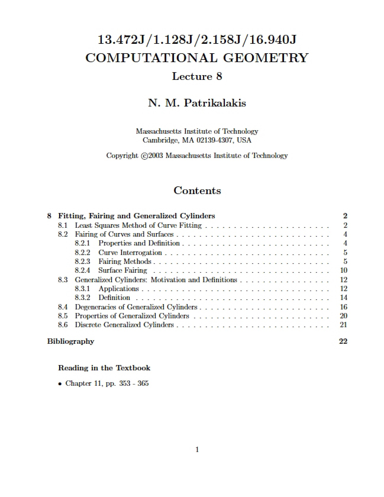 Lecture Notes on Computational Geometry