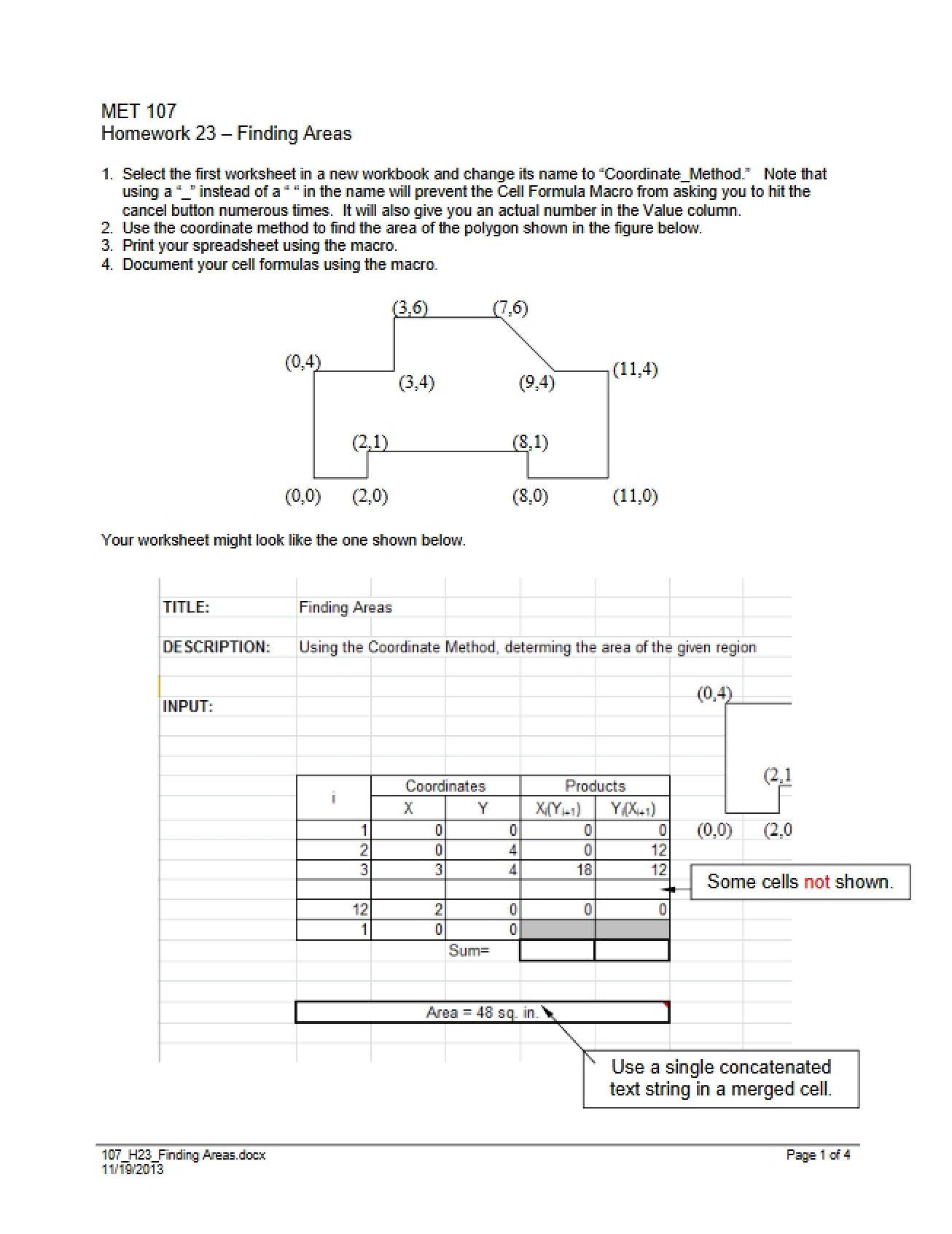 Area Calculation