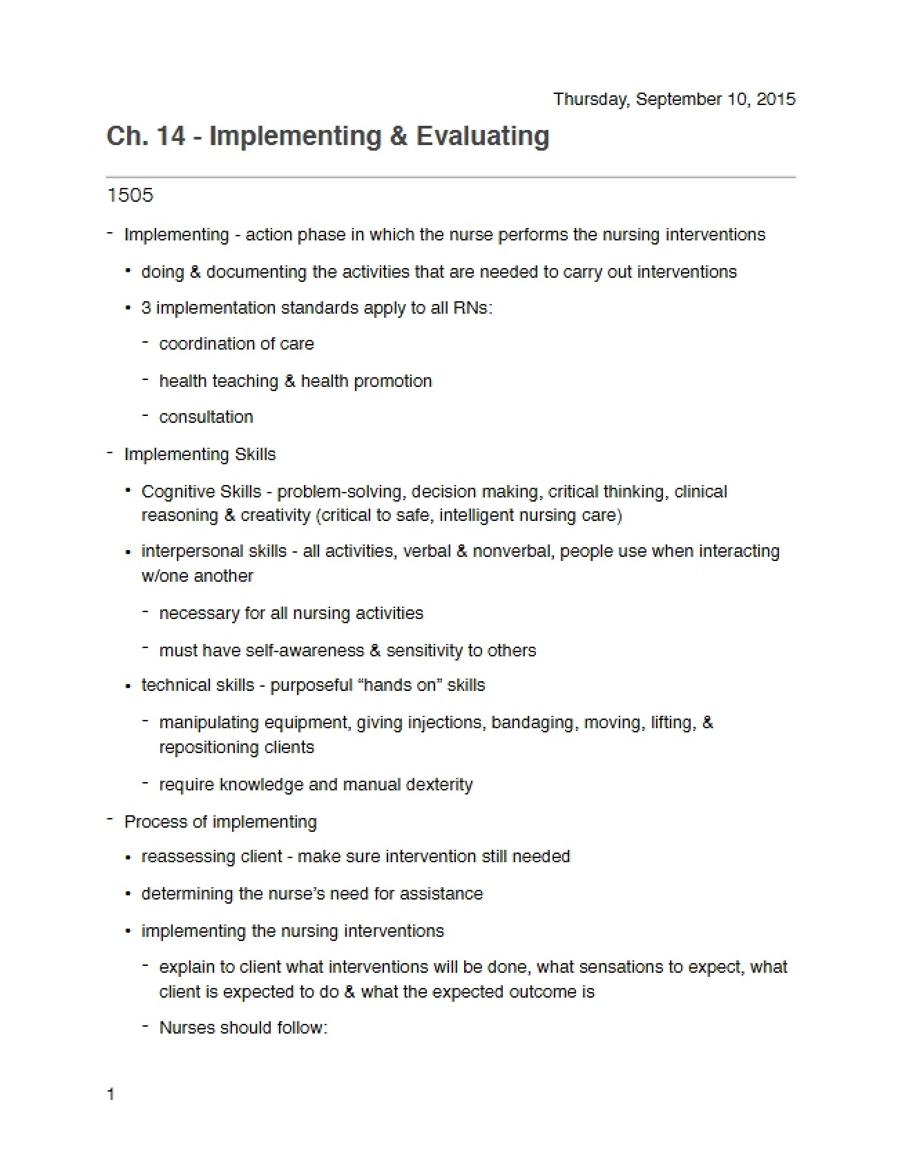 Strategies for Implementation and Evaluation