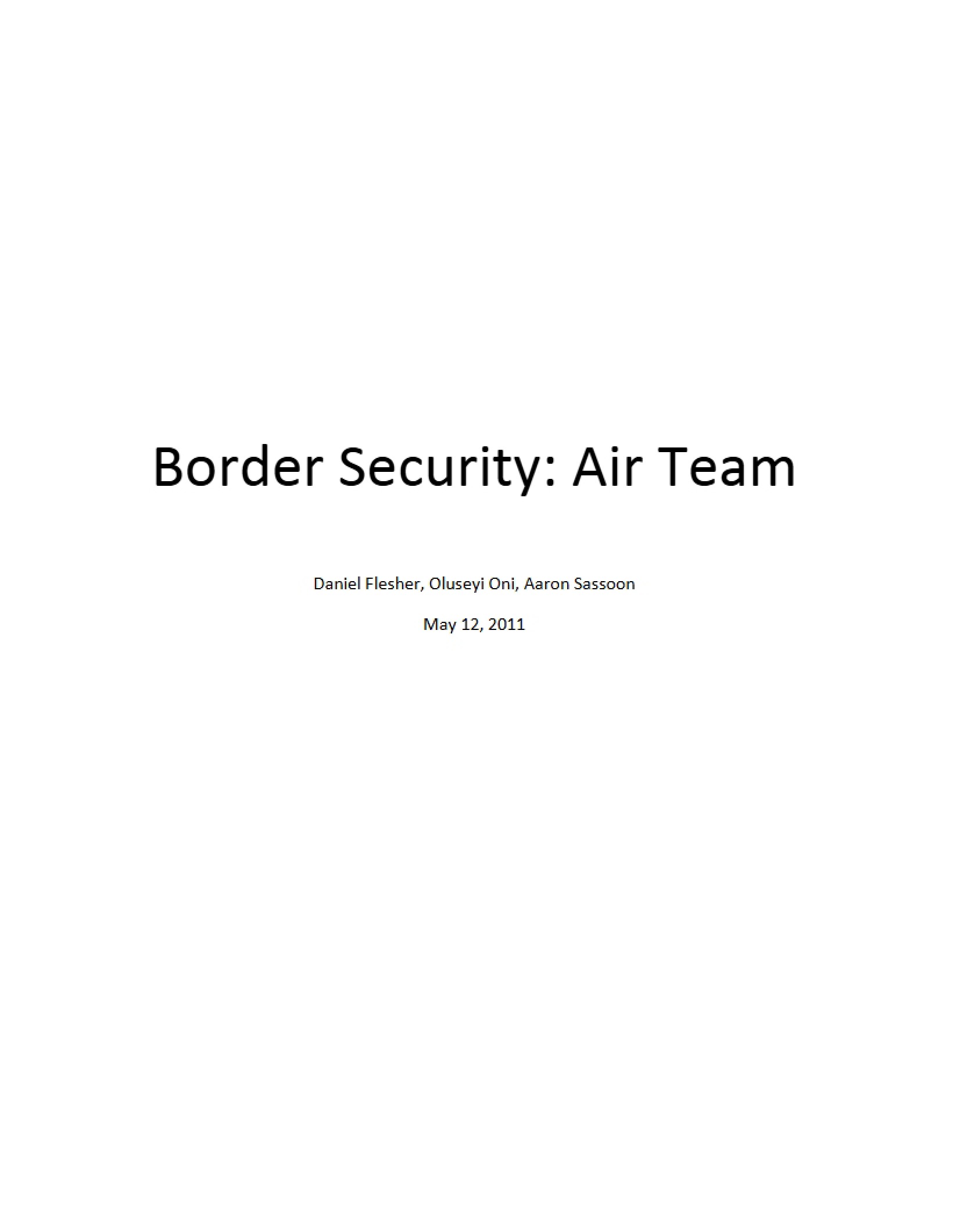 Air Team Border Security