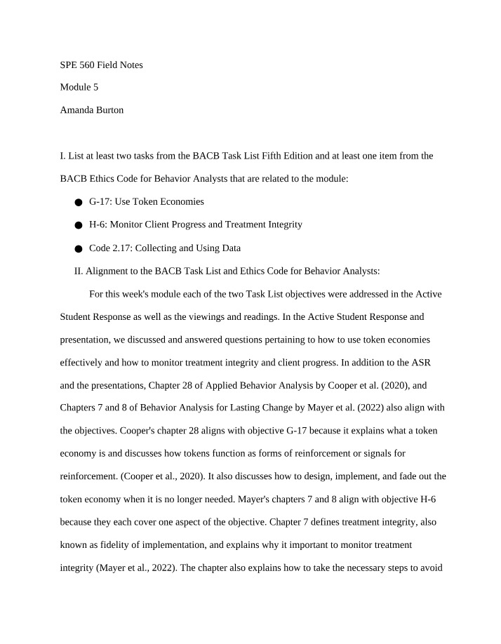 Module 5 Field Notes