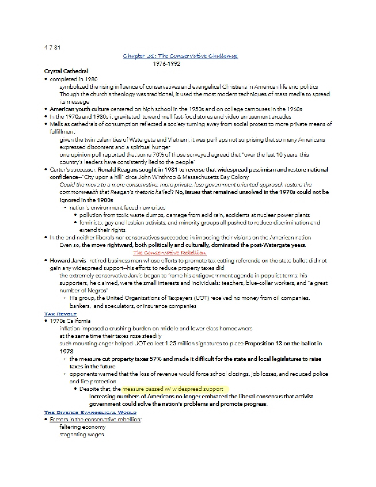 Conservative Challenge (Chapter 31) - April 7, 2014