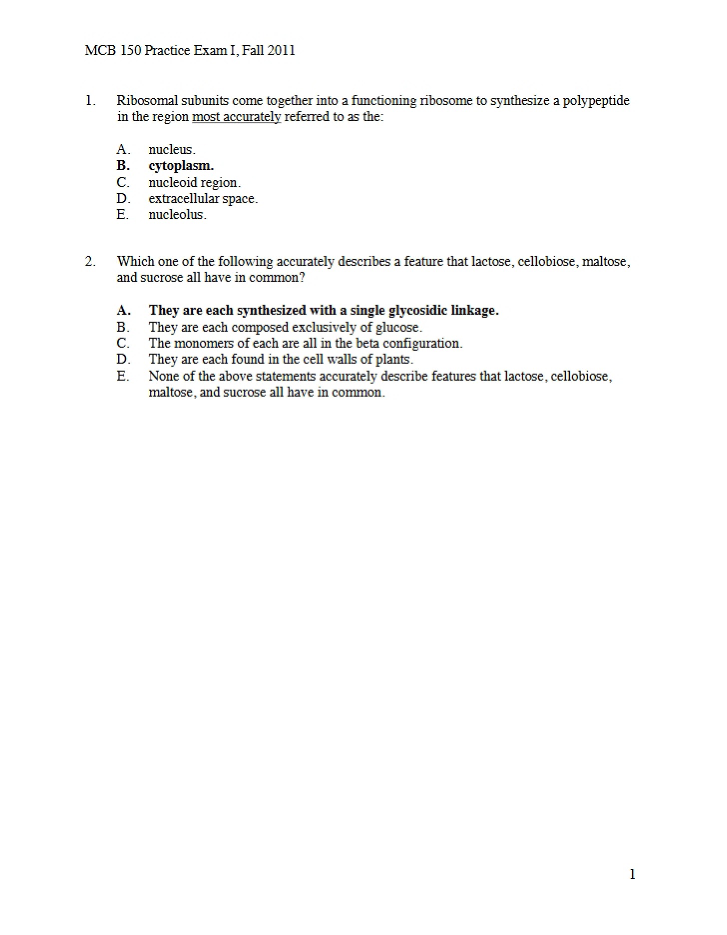 Practice for Exam I (Copy)