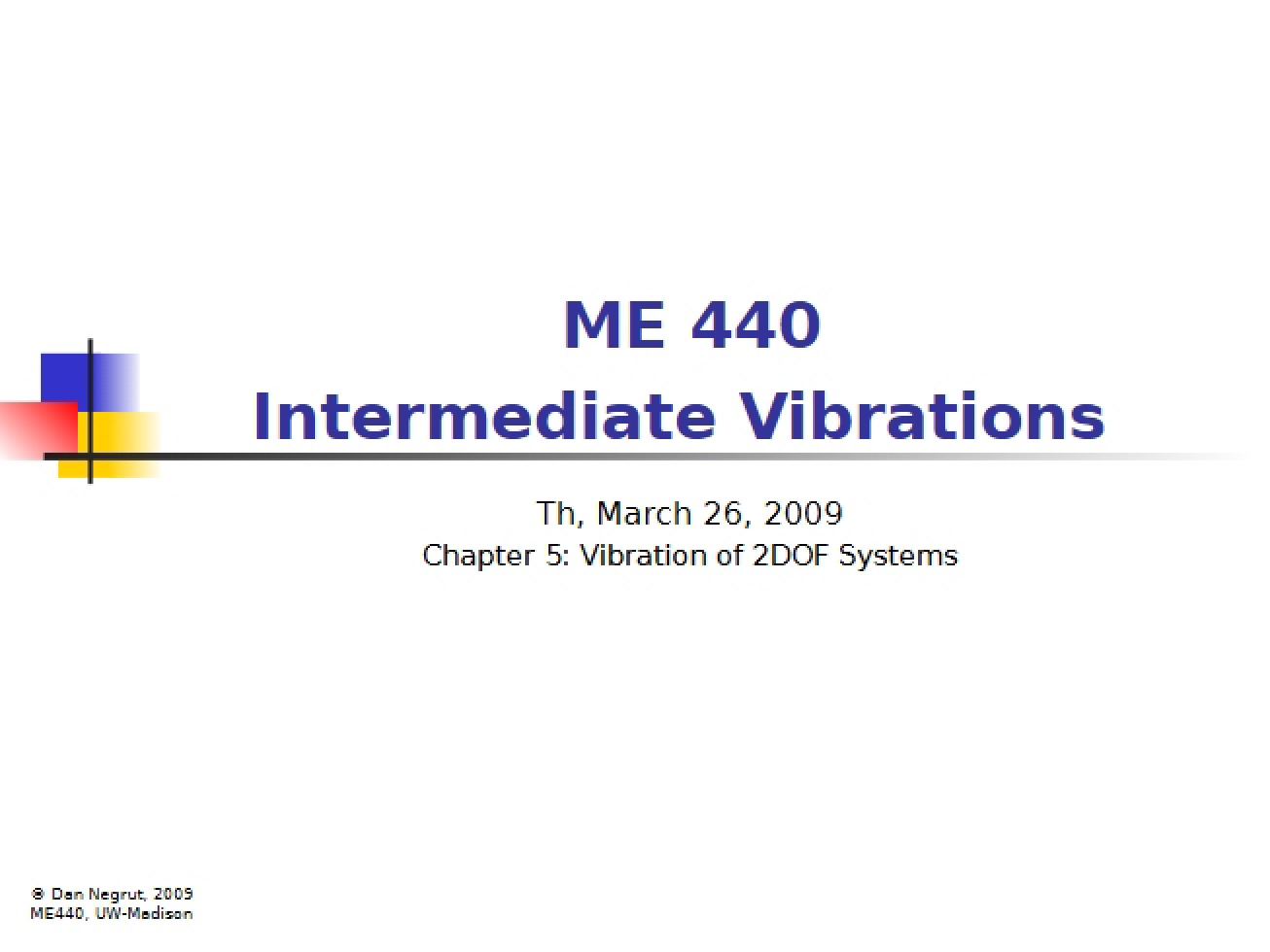 Vibration in 2DOF Systems