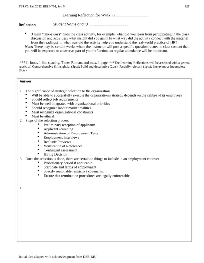 Week 6 Reflection Report - Liyana Amarakoon