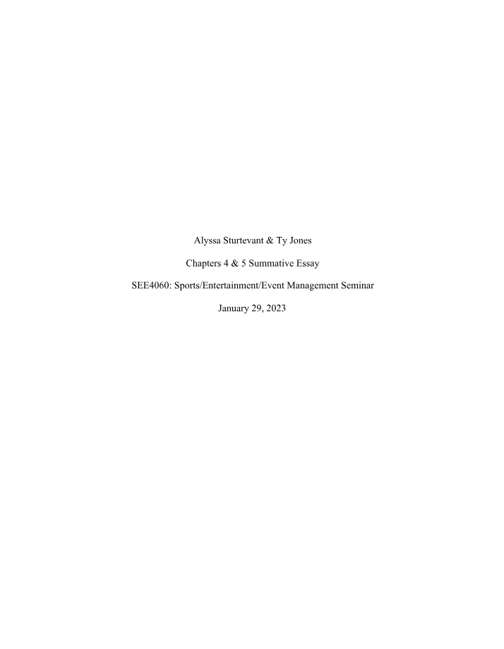 Summative Essay for Chapters 4 and 5