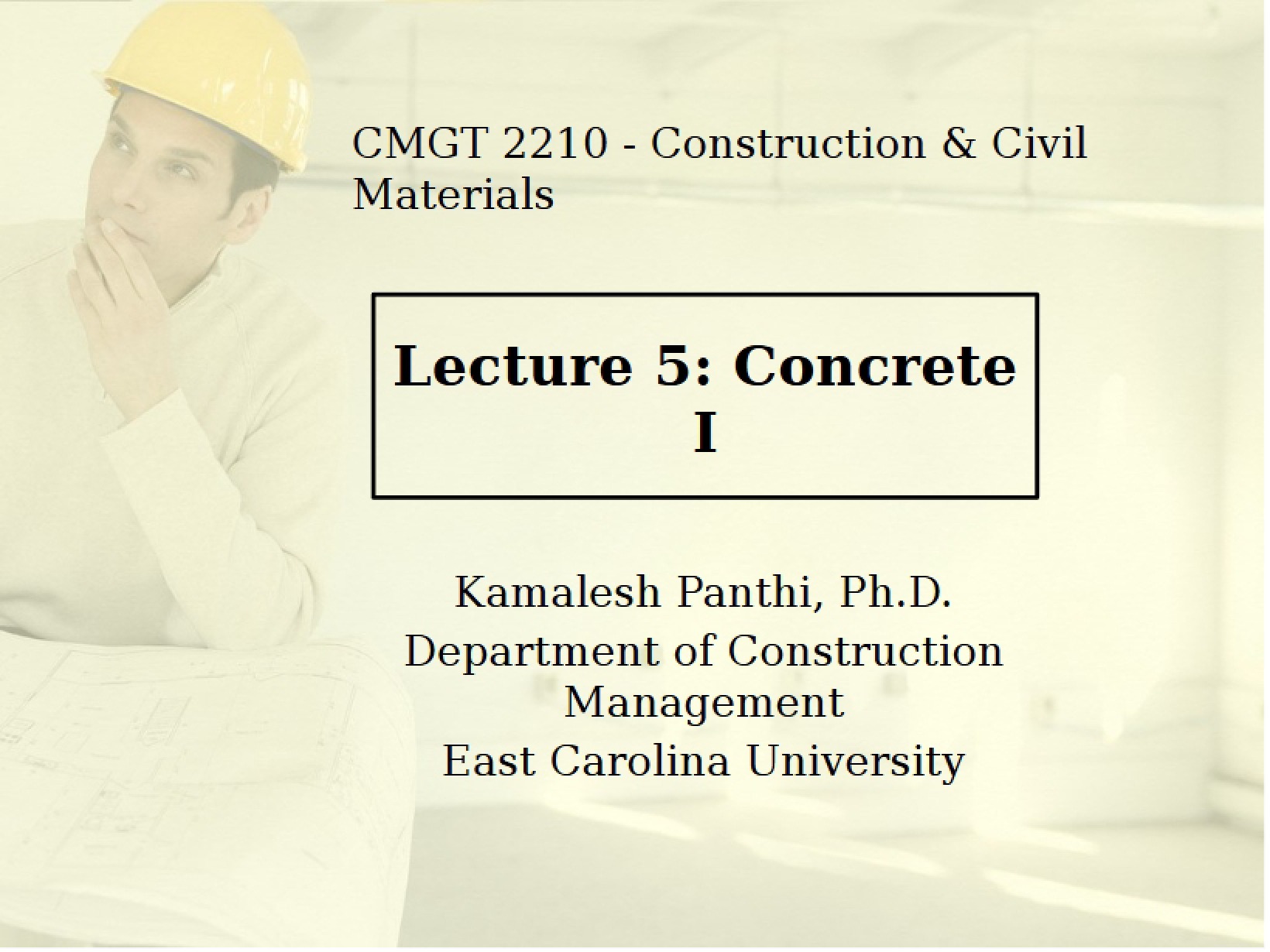 Concrete Part I