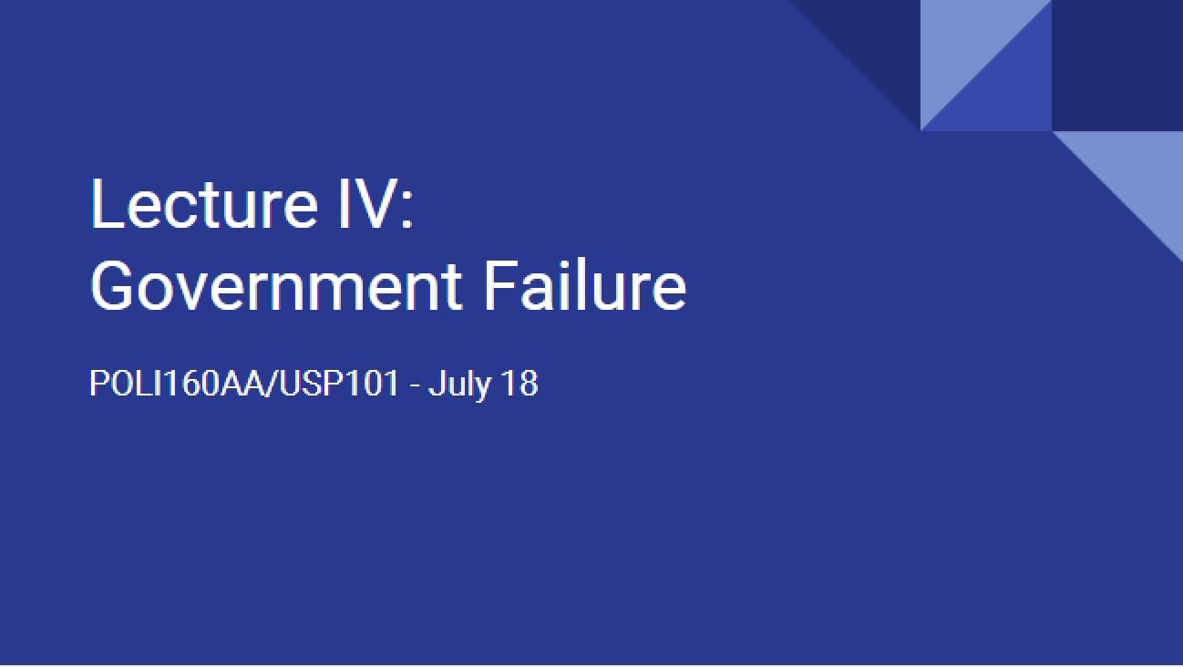 Theoretical Causes of Government Failure