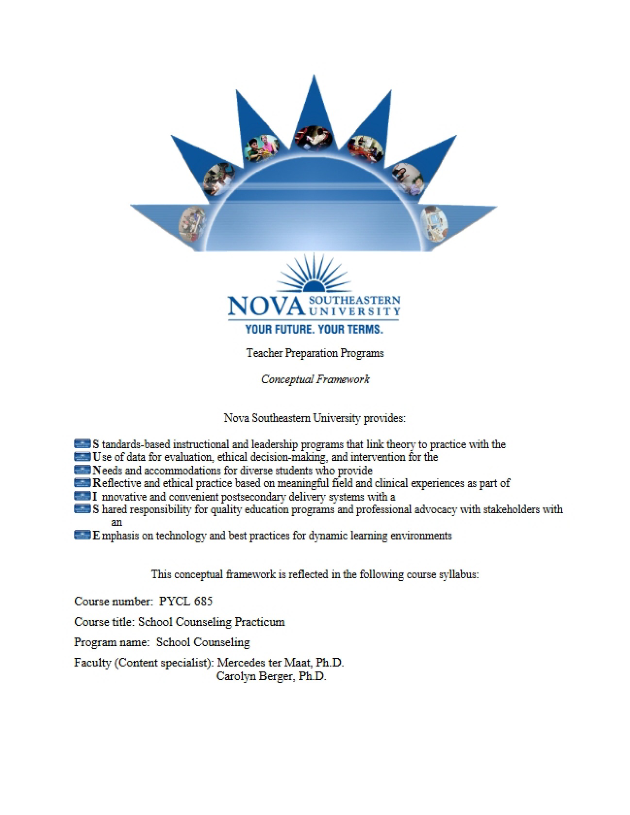 School Counseling Practicum Course Outline