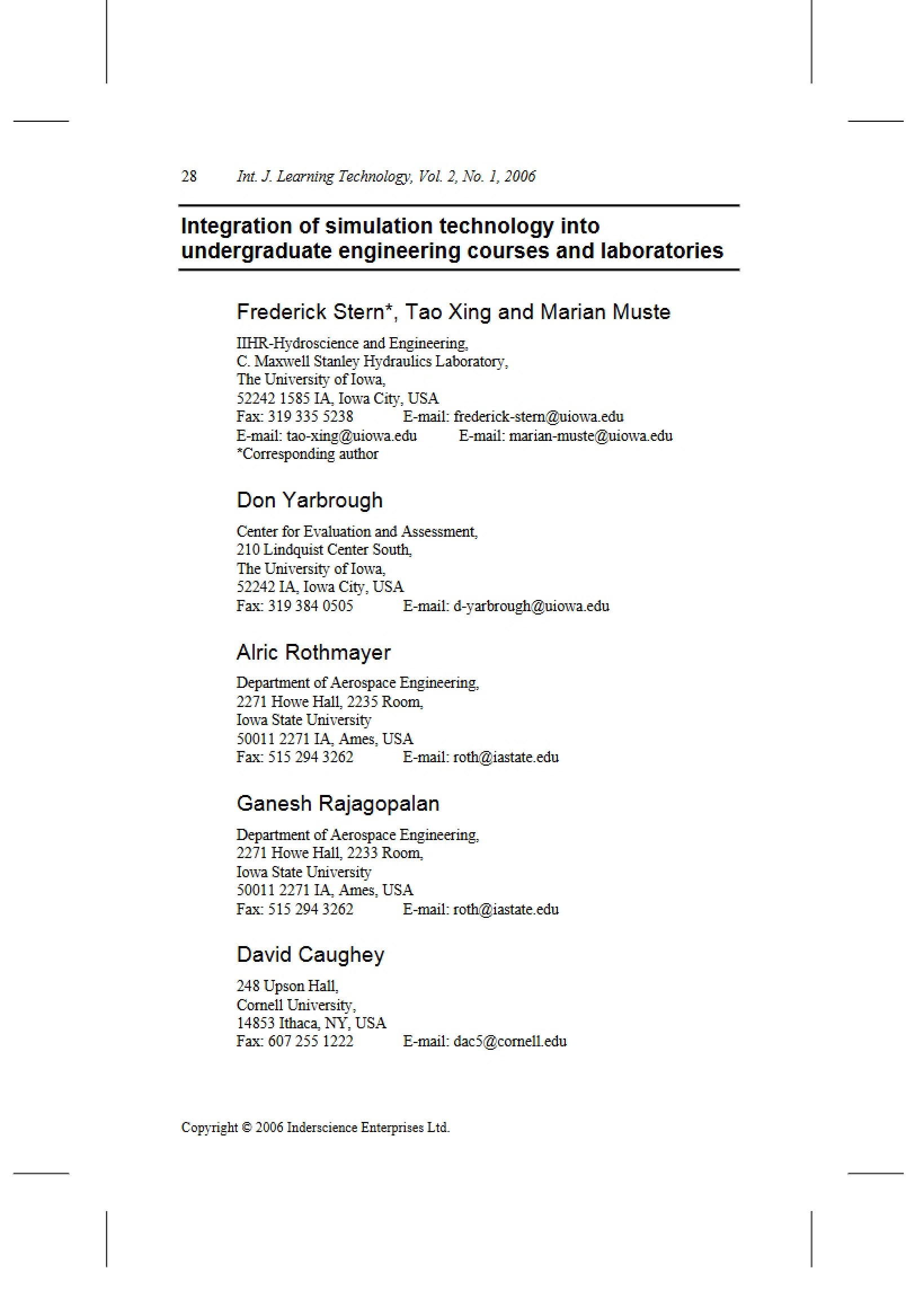 Simulation Technology Integration