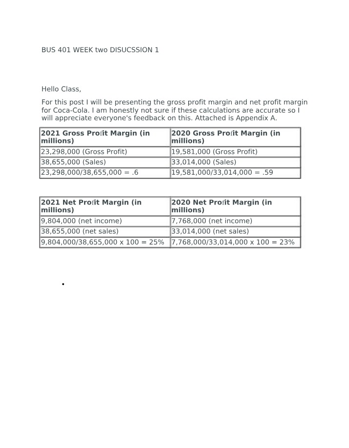 Profit Margin Analysis of Coca-Cola