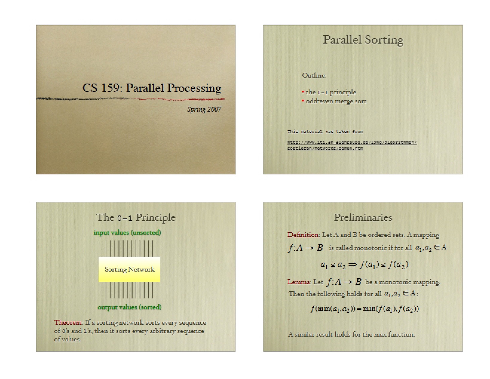 Processing in Parallel