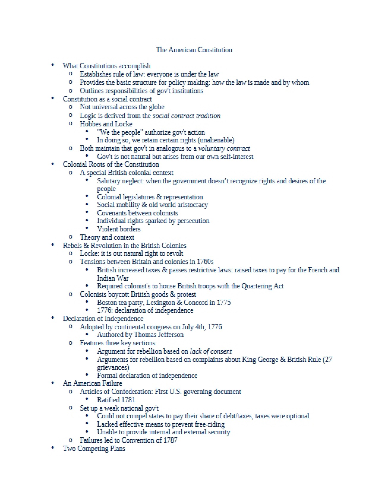 Constitution of America