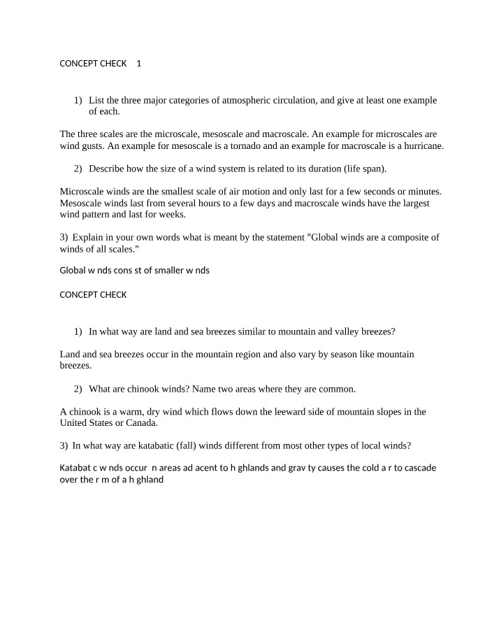 Wind Systems and Atmospheric Circulation