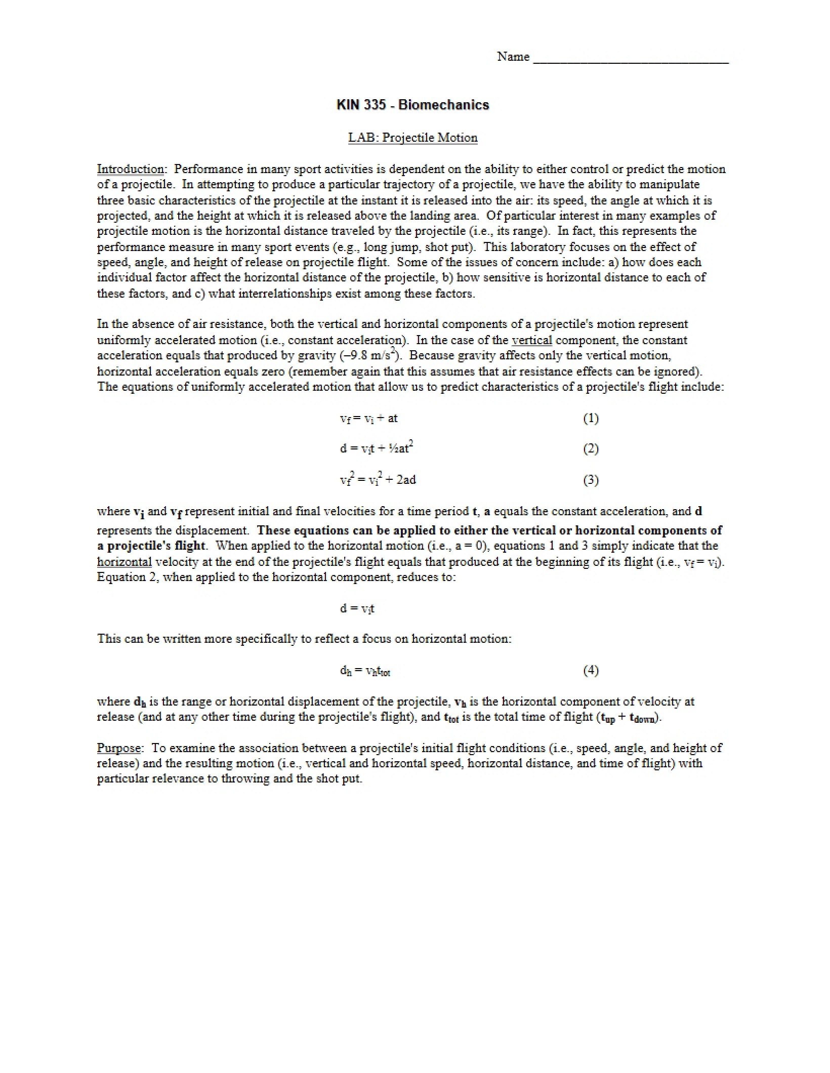 Lab Motion of Projectiles