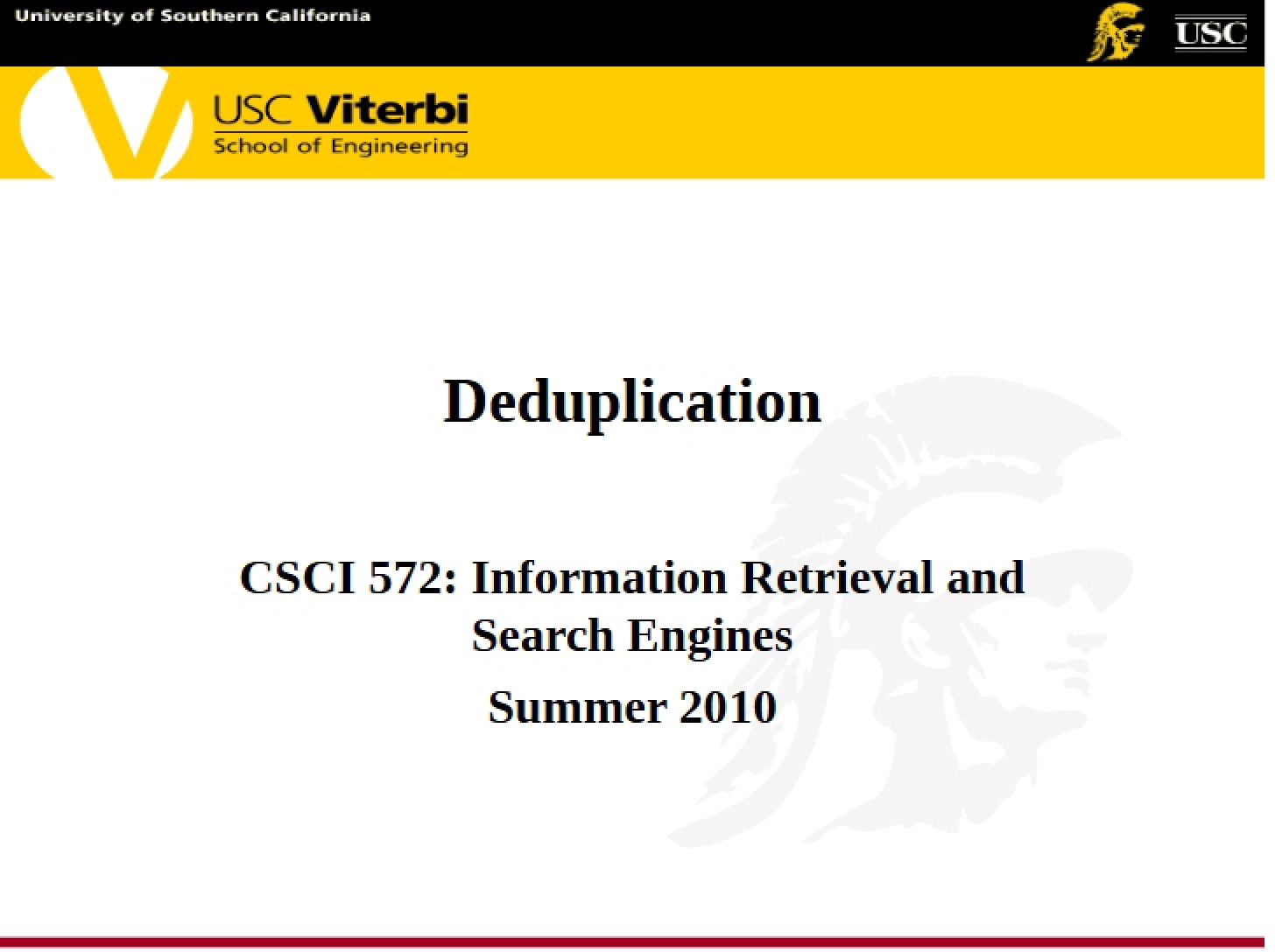 Deduplication Processes
